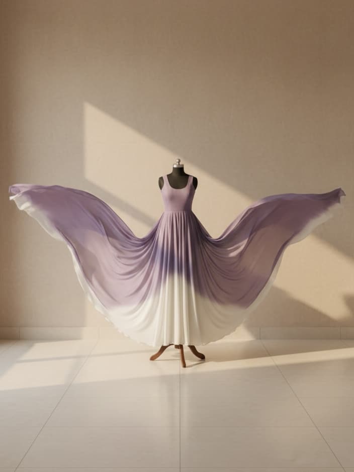 Lilac side tail gown