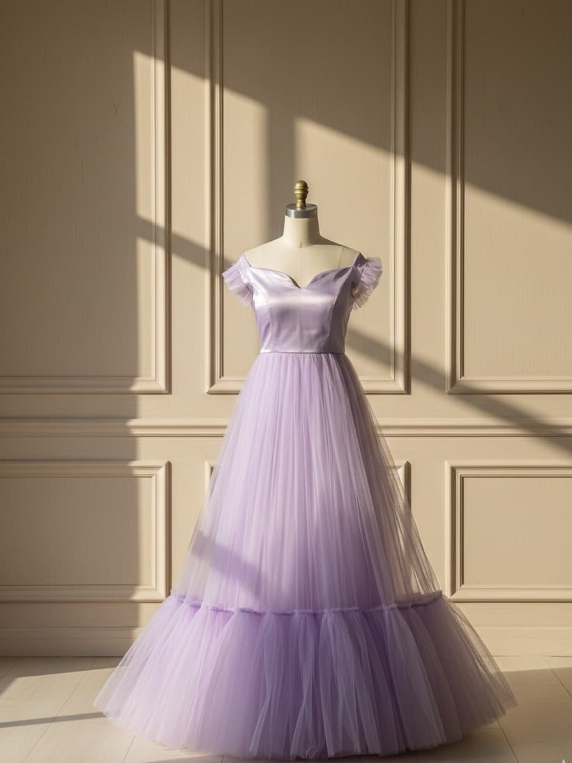 Ruffled lavender gown 